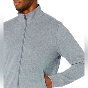 NWT Men’s Full Zip Sweathirt Stand Up Collar Gray XL